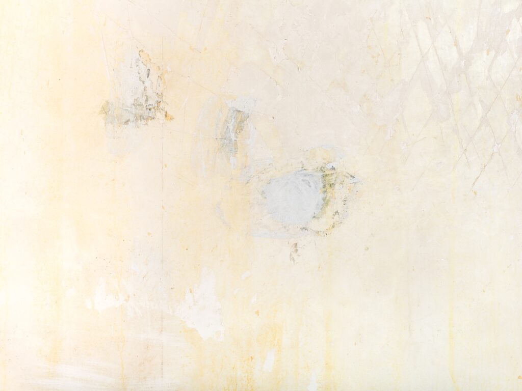 cleared wall with patches of fresh putty